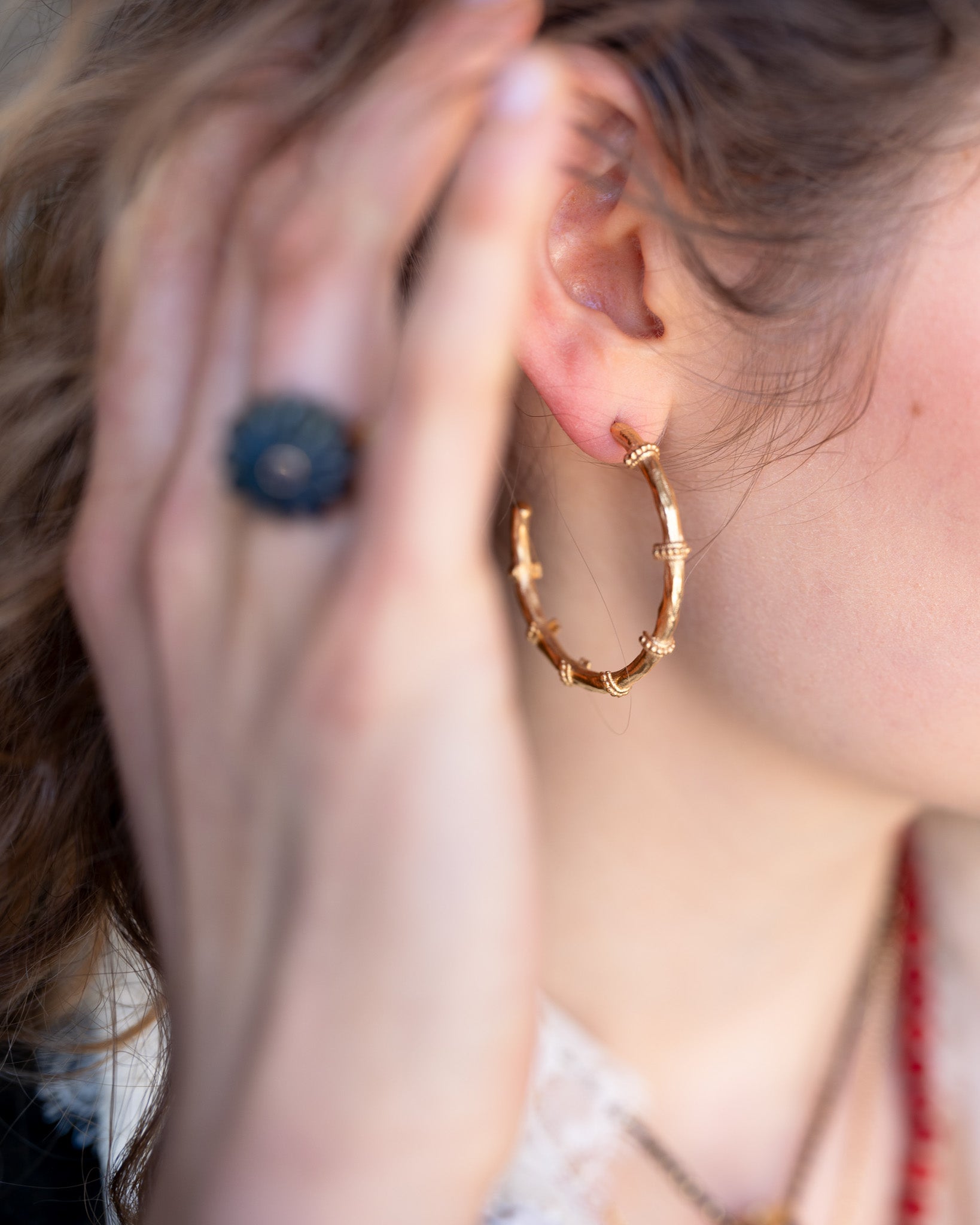 Gouden Oorbellen Met Design