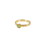 Gouden Ring Met Peridoot Edelsteen