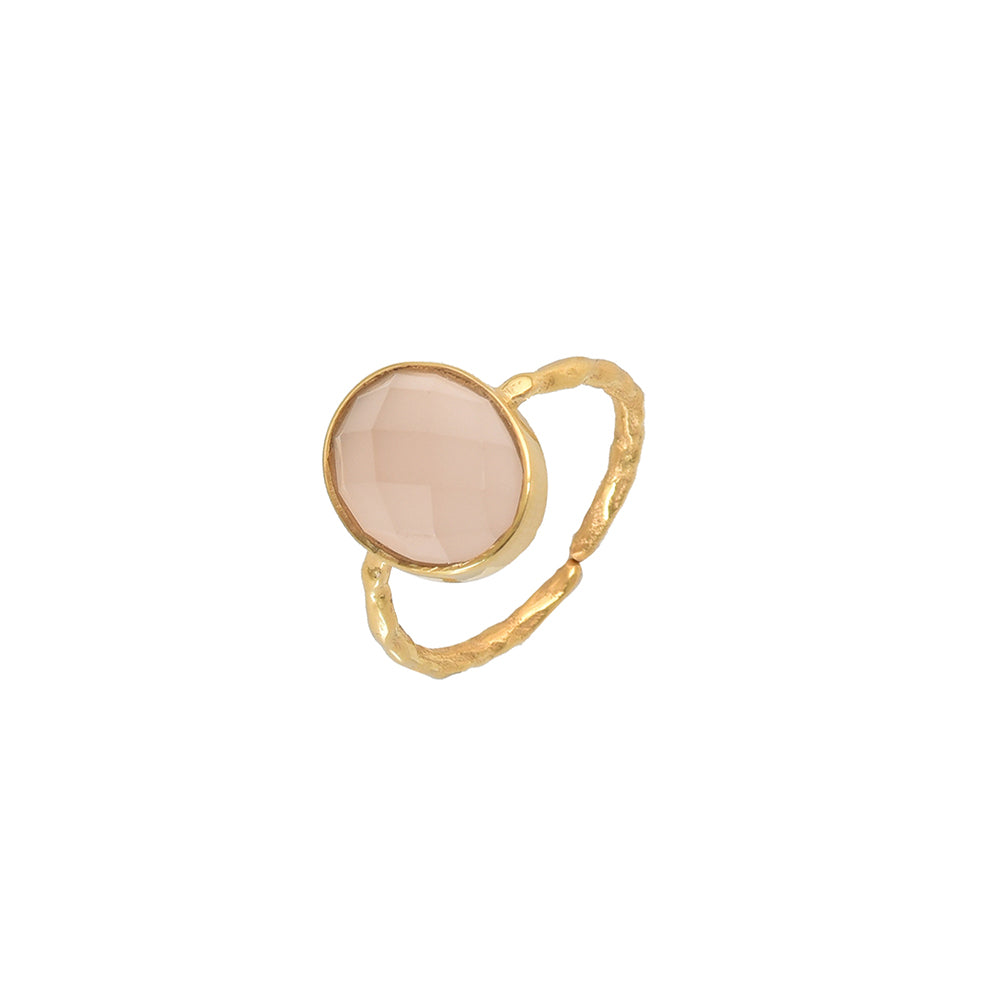 Gouden Ring Roze Jade