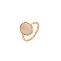 Gouden Ring Roze Jade