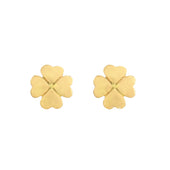 Gouden Studs Klavertje Vier