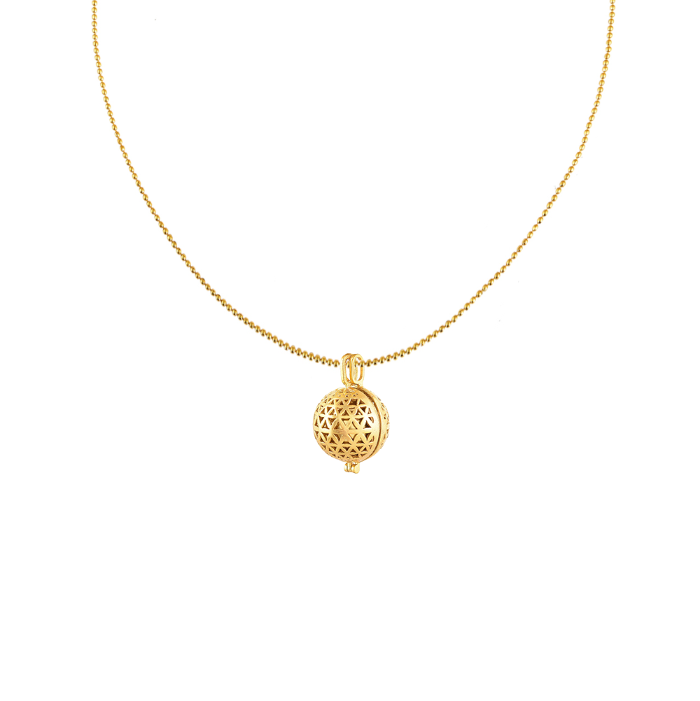 Gouden balletjes ketting bal bedel