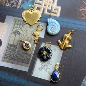 Gouden en Edelstenen Bedels Blauw 