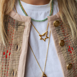 Groene jade edelstenen ketting