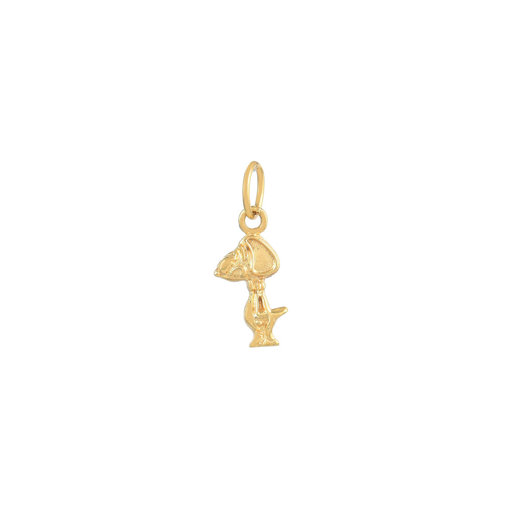 Gouden mini snoopy bedel