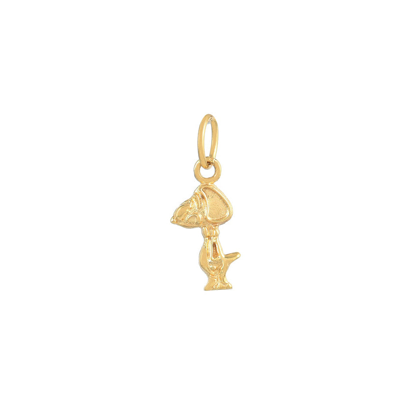 Gouden mini snoopy bedel