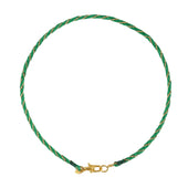 Groene Satijnen Ketting met Slot