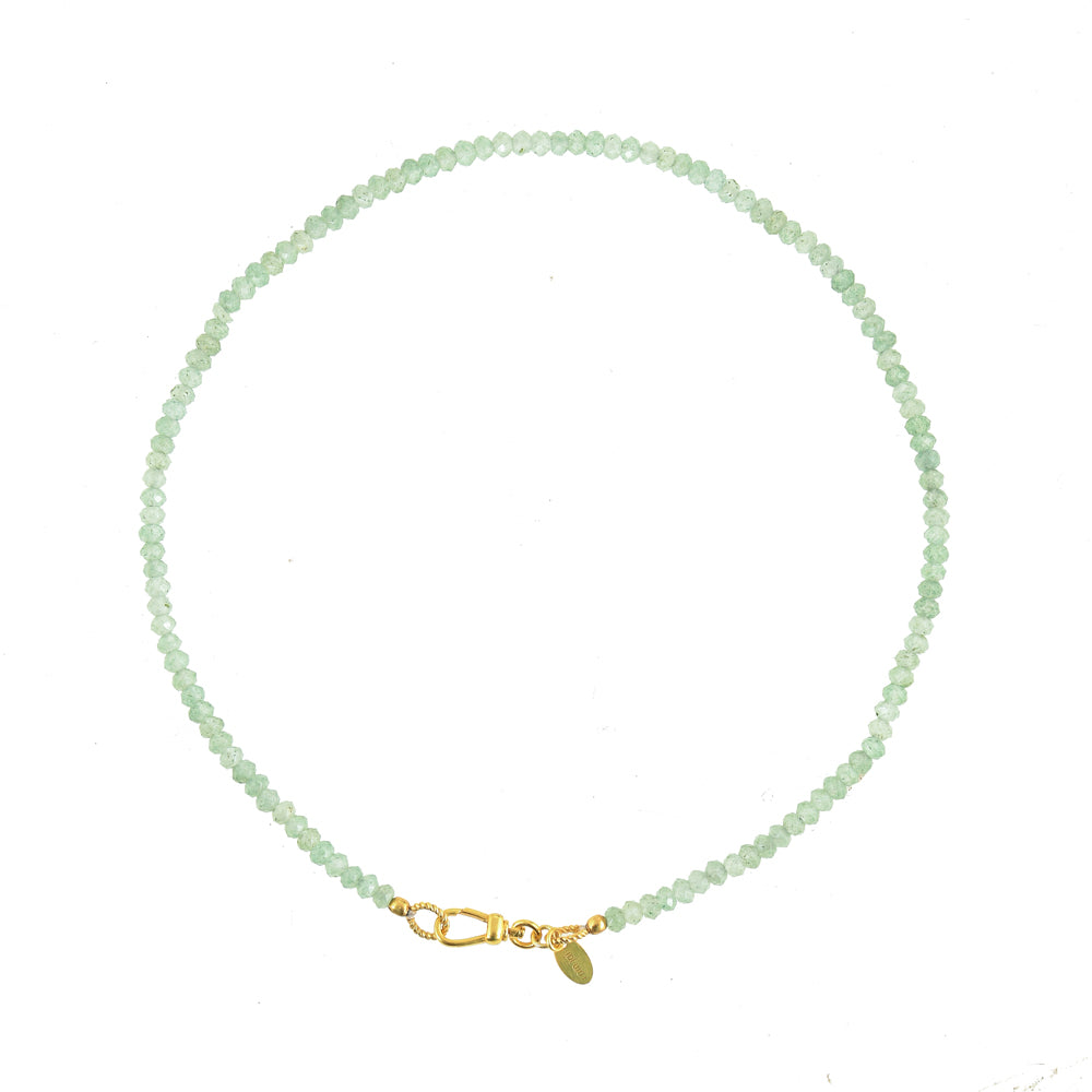 Groene jade edelstenen ketting