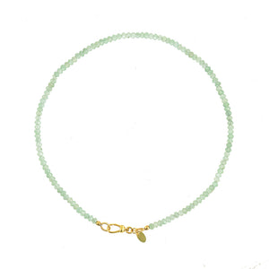 Groene jade edelstenen ketting