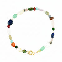 Grove Multi Edelstenen Ketting