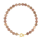 Grove Ronde Kralen Ketting Agaat
