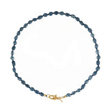 Handgeknoopte Blauwe Jade Edelstenen Ketting