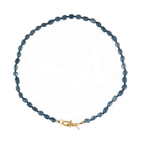 Handgeknoopte Blauwe Jade Edelstenen Ketting