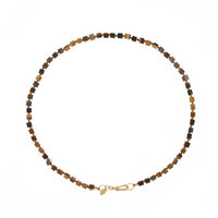 Handgeknoopte Blokjes Ketting Tijgeroog