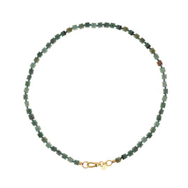 Handgeknoopte Blokjes Ketting Turquoise