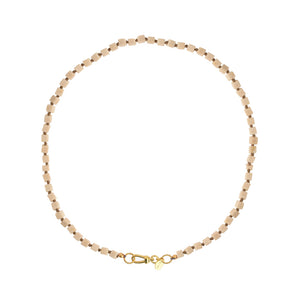 Handgeknoopte Blokjes Ketting Witte Aventurijn