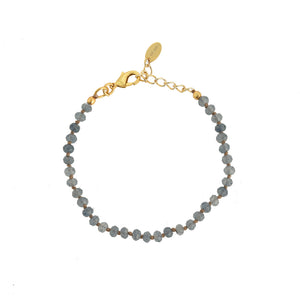 Handgeknoopte Edelsteen Armband Blauwe Jade