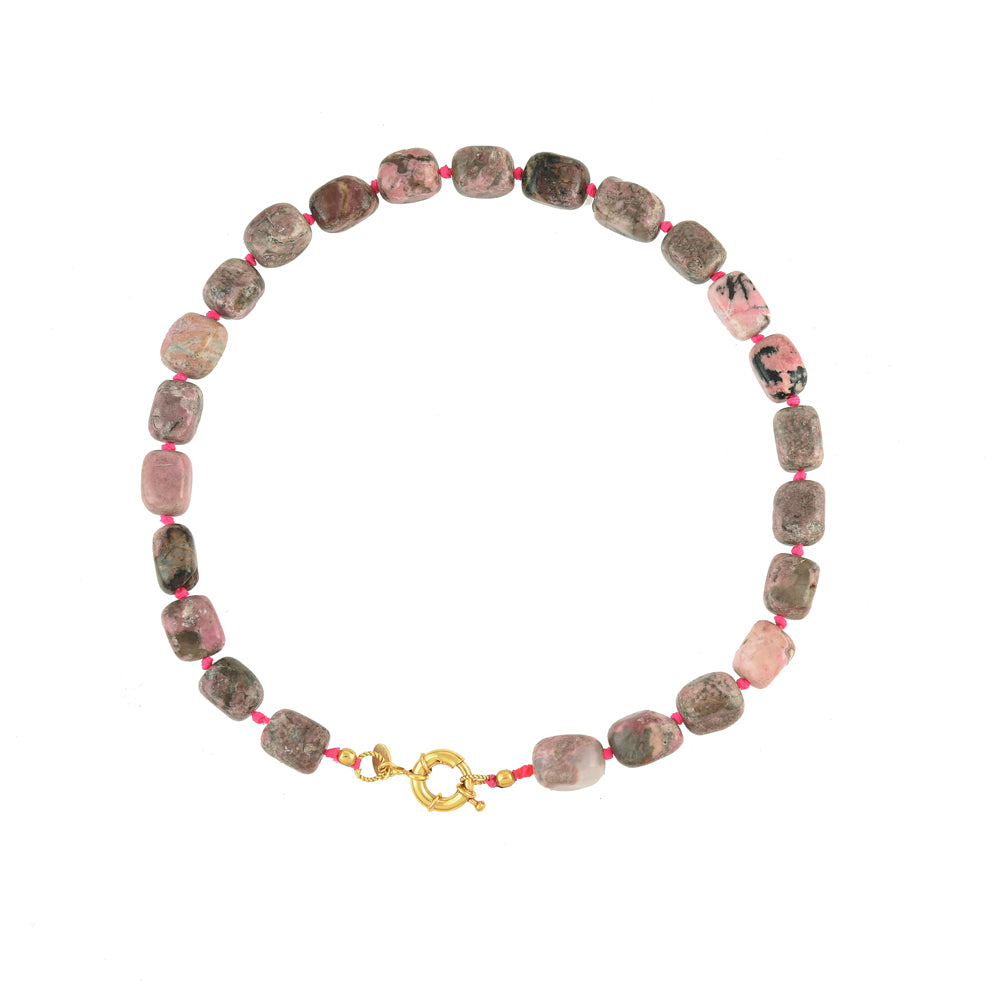 Handgeknoopte Edelstenen Ketting Agaat