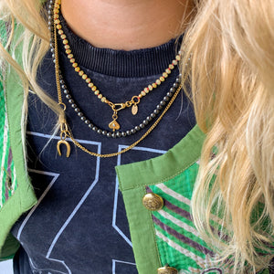 Handgeknoopte Jade Ketting Geel