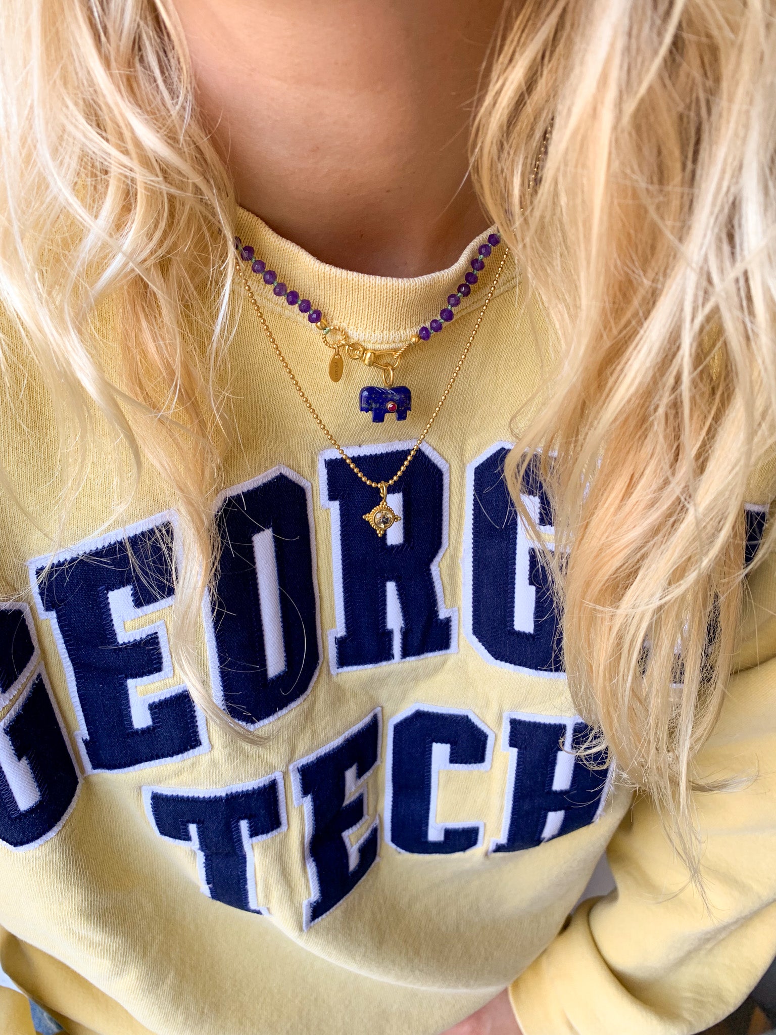 Handgeknoopte Jade Ketting Paars