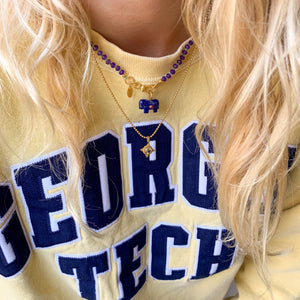 Handgeknoopte Jade Ketting Paars