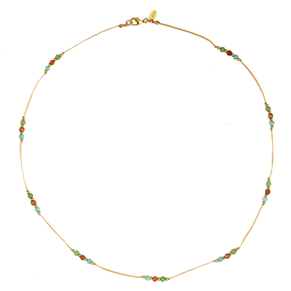 Handgeknoopte Koord Ketting Bruin