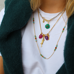 Handgeknoopte Koord Ketting Bruin