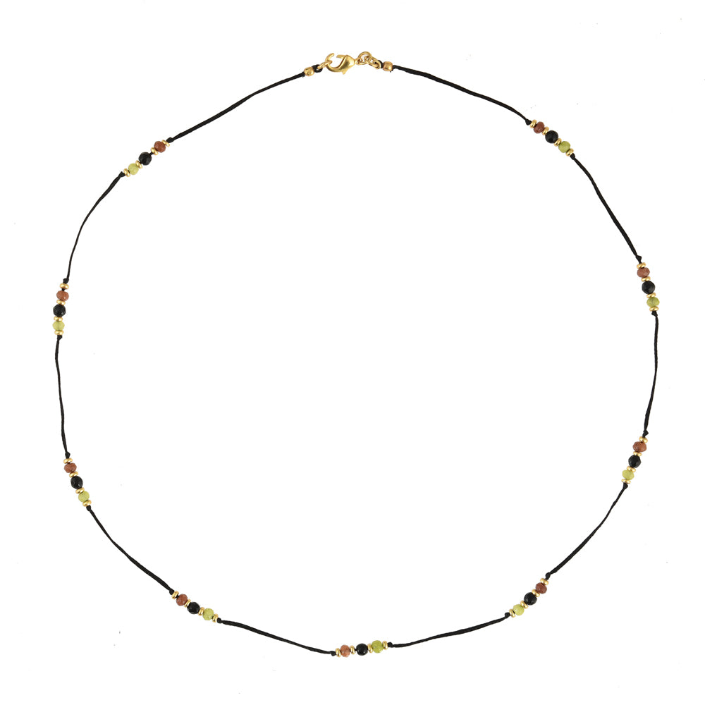 Handgeknoopte Koord Ketting Zwart