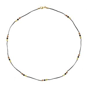 Handgeknoopte Koord Ketting Zwart
