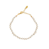Handgeknoopte Parel Blauw Draad Armband