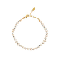 Handgeknoopte Parel Blauw Draad Armband