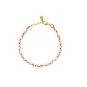 Handgeknoopte Parel Oranje Draad Armband