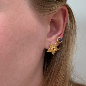 Gouden ster studs oorbellen