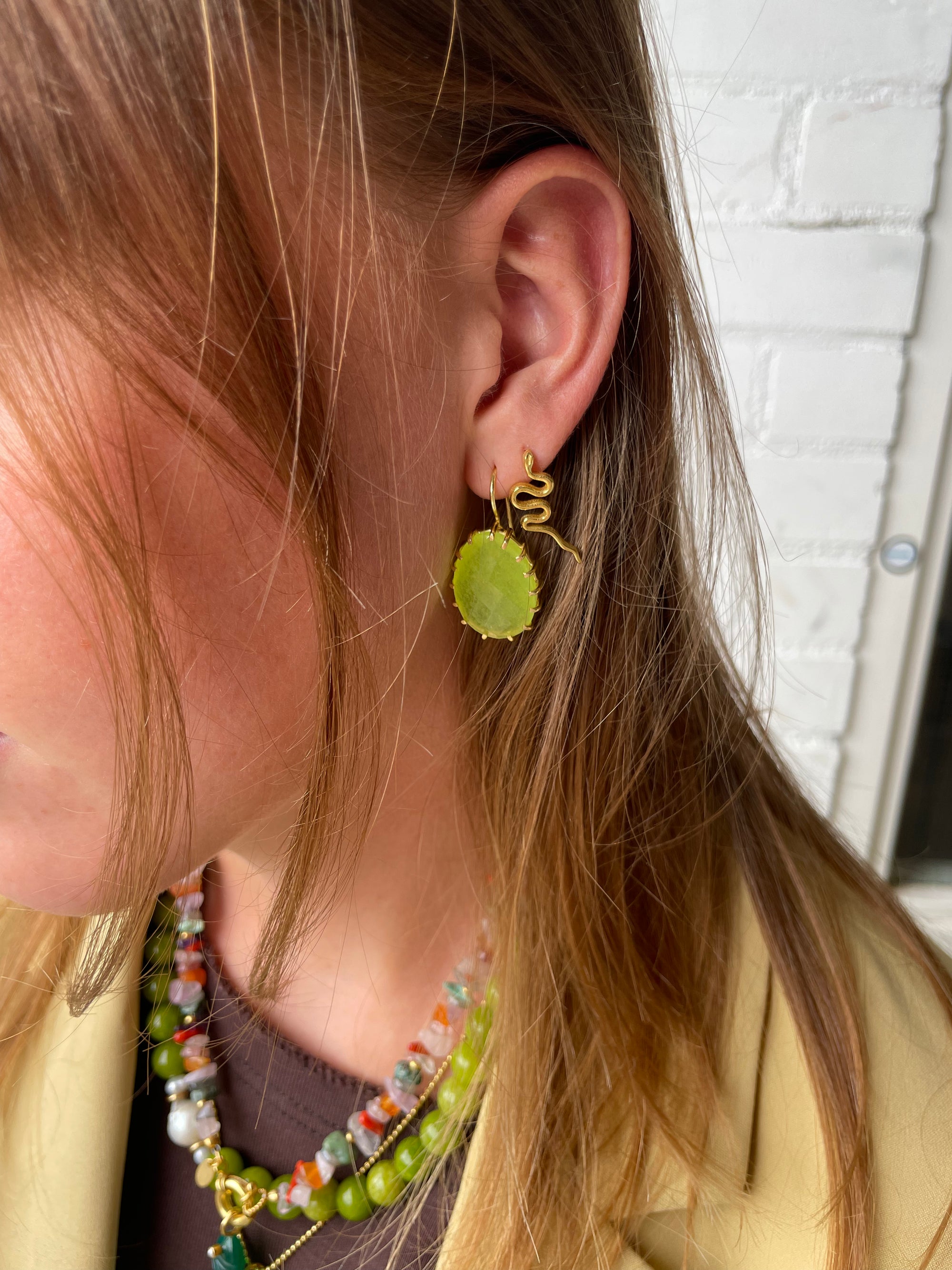 Gemstone Drop Earrings 