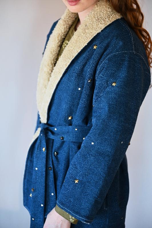 Denim Kimono with Studs