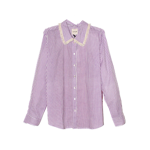 Streepjes Blouse Paars Oversized