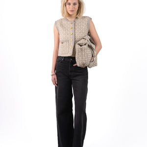 Jacquard Shopper Beige