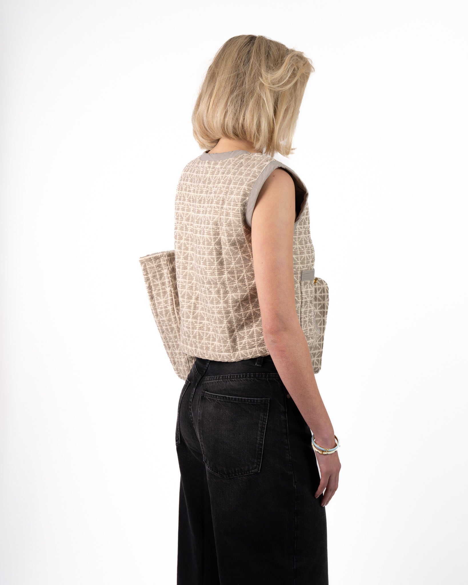 Jacquard Shopper Beige