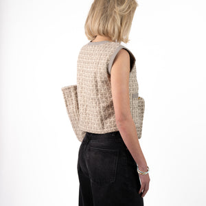 Jacquard Shopper Beige