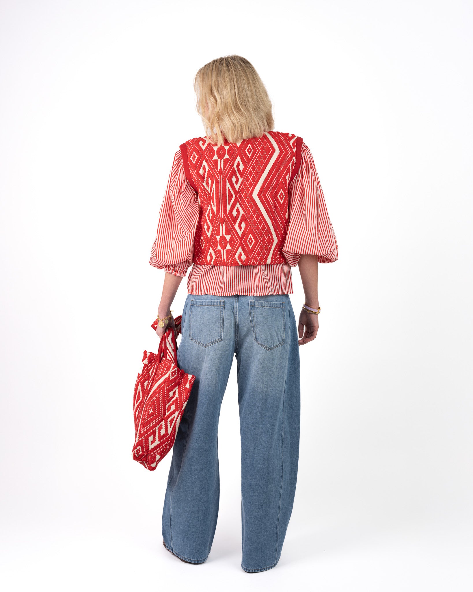 Jacquard Shopper Rood