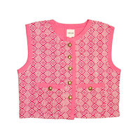 Jacquard Gilet Roze