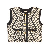 Jacquard Gilet Zwart