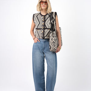 Jacquard Shopper Zwart