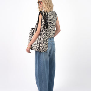 Jacquard Shopper Zwart