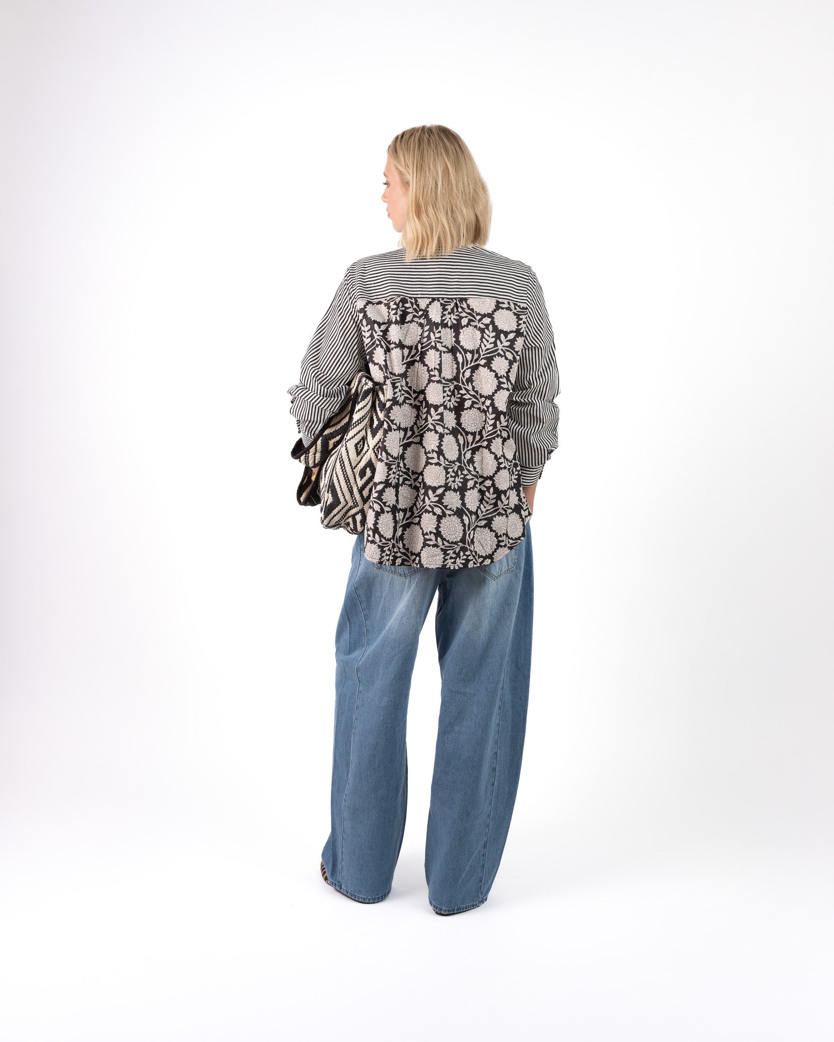 Jacquard Shopper Zwart