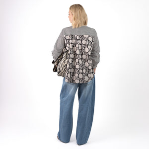 Jacquard Shopper Zwart