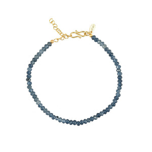 Jade Enkelbandje Donkerblauw