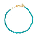 Jade enkelbandje aqua