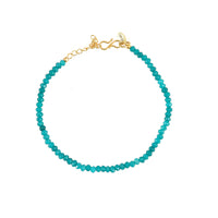 Jade enkelbandje aqua