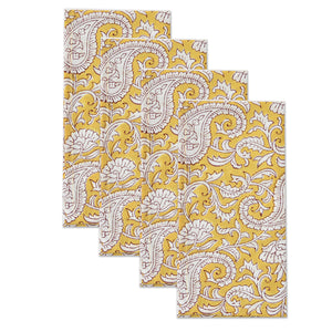 Katoenen Servet Bloem Geel